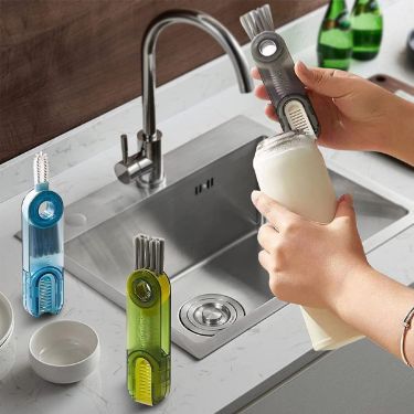 Multi-Functional 3-in-1 Bottle & Cup Mouth Cleaning Brush