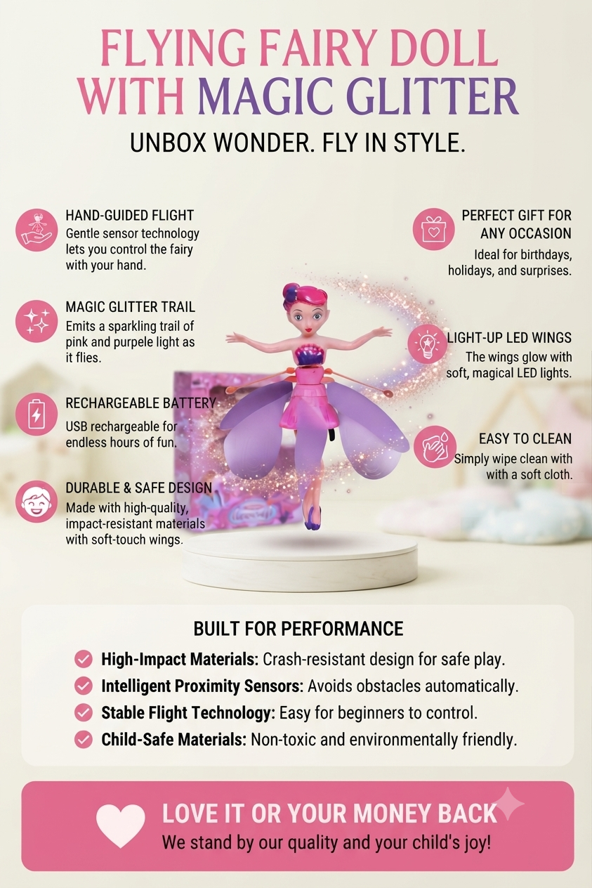 Magical Flying Fairy Princess Doll with Motion Sensor