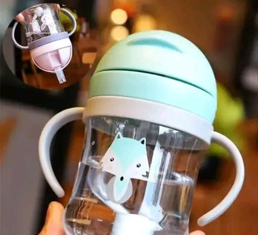 Cute Sippy Cup with Weighted Straw & Easy-Grip Handles 🍼✨