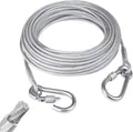 5 Meter Heavy Duty Multipurpose Stainless Steel Clothesline Rope with Safety Hooks