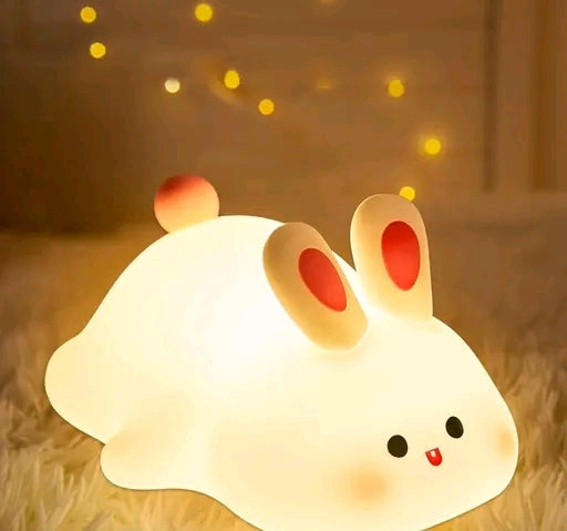 Soft Silicone Rabbit Night Lamp for Bedroom Decor