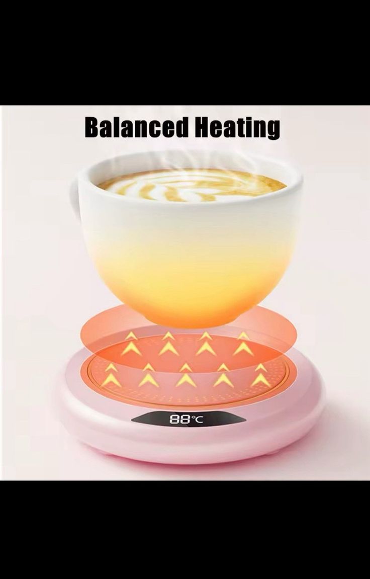 Smart Electric Tea & Coffee Heating Coaster with Temperature Display