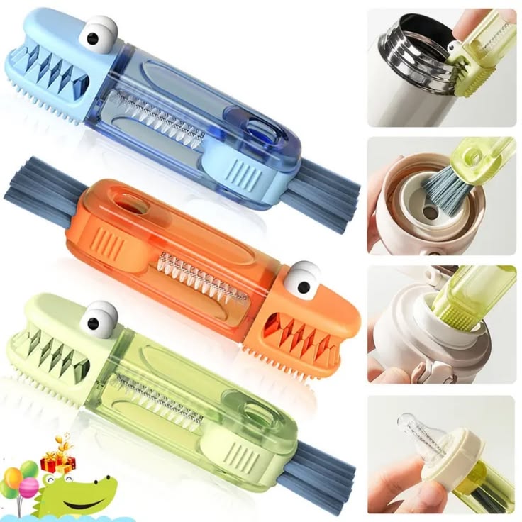Multi-Functional 3-in-1 Bottle & Cup Mouth Cleaning Brush
