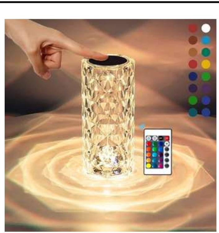 Rose Diamond Crystal LED Table Lamp