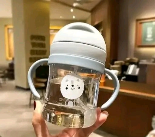 Cute Sippy Cup with Weighted Straw & Easy-Grip Handles 🍼✨