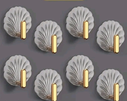 Self-Adhesive Seashell Wall Hooks / Decorative Shell Shape Wall Hanger
