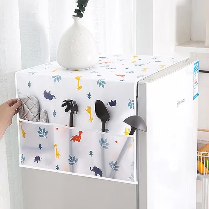 Fridge Top Cover with Utility Pockets